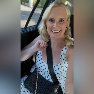 Reformation Jaylen Scoop Neck Polka Dot Print Maxi Dress